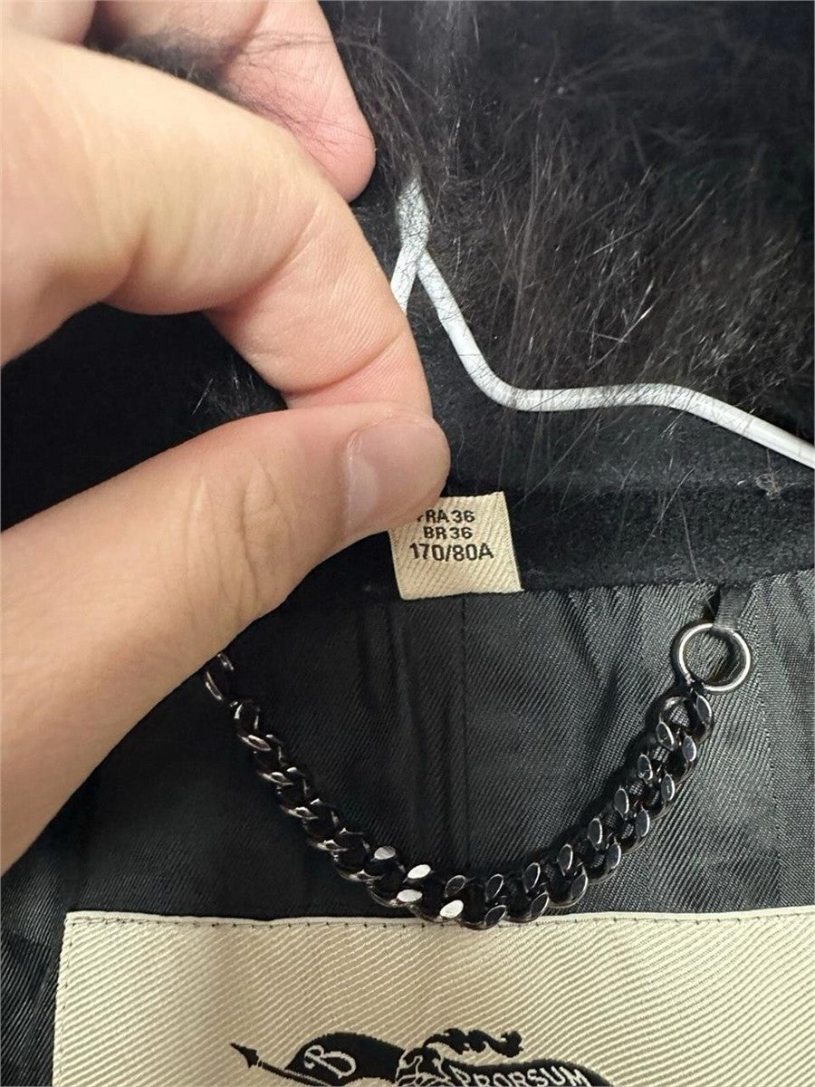 Burberry Coatbridge Fox Collar Cashmere