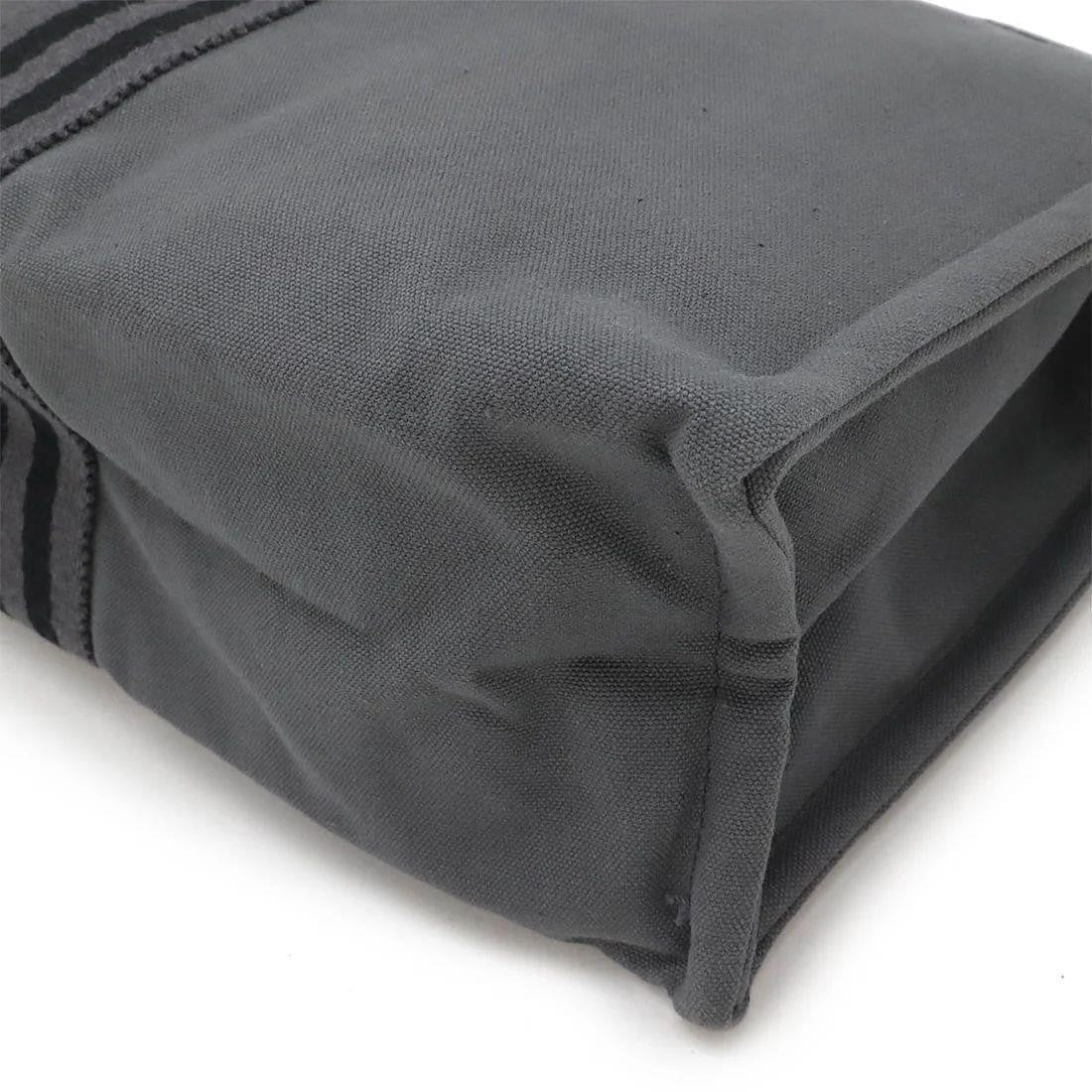 Hermes Her Line Canvas Leather Clutch Bag