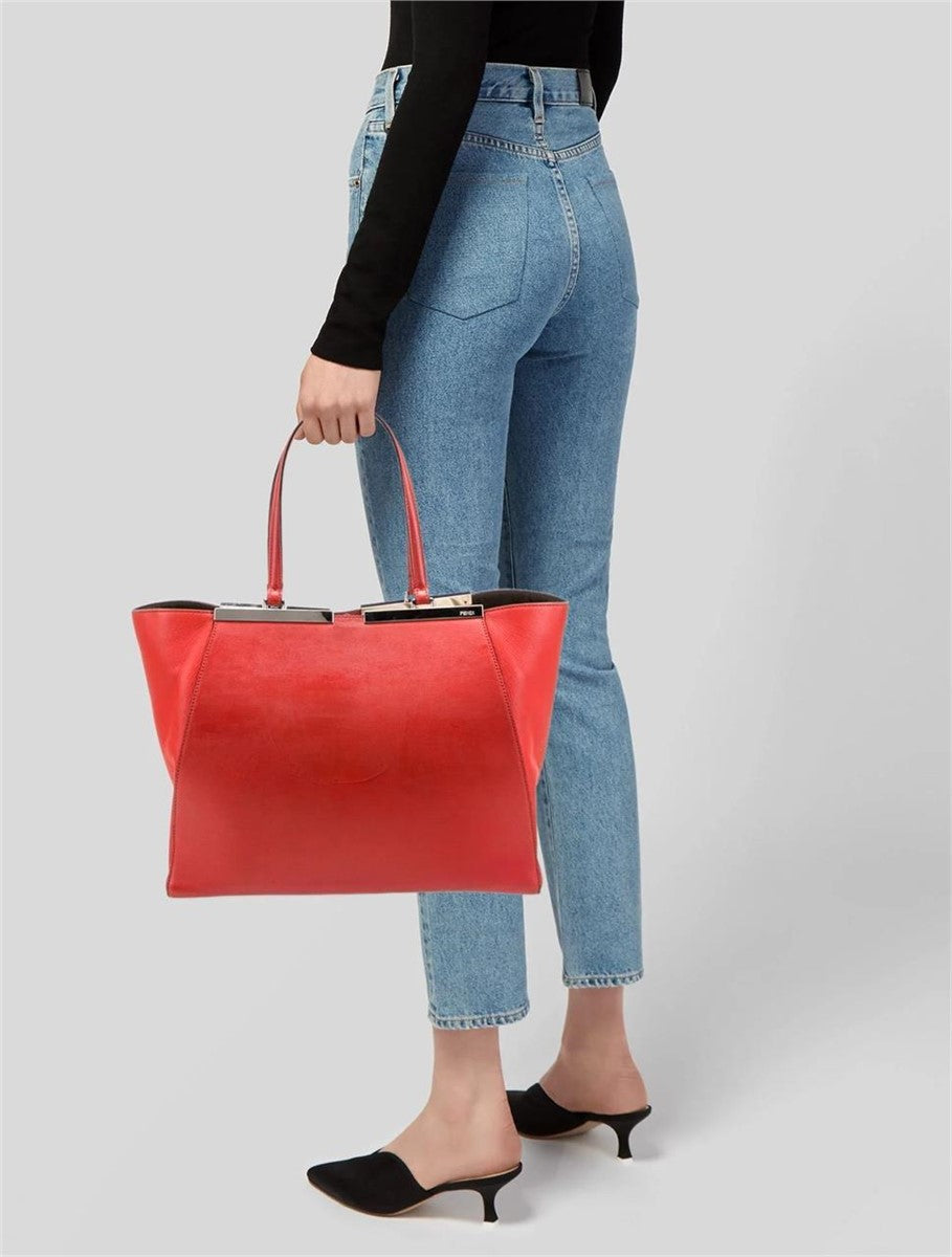 Fendi Hand Bag Red Leather