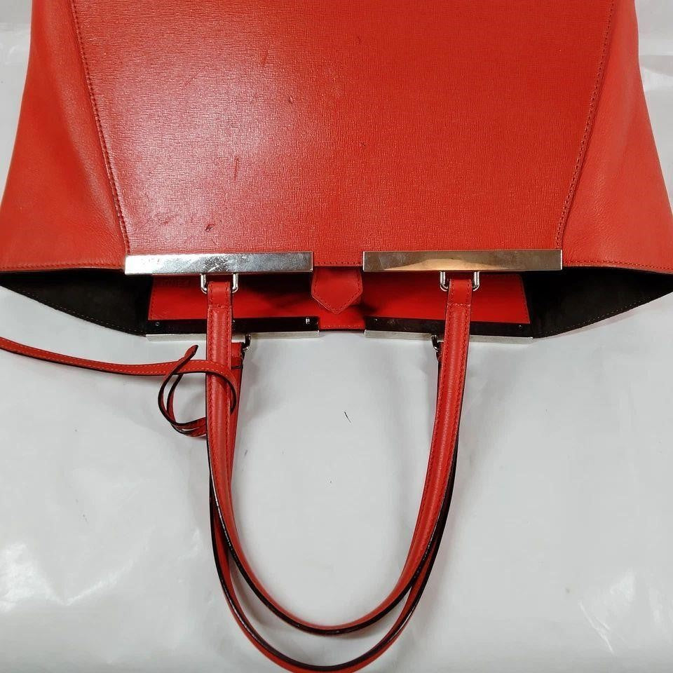 Fendi Hand Bag Red Leather