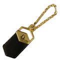 Christian Dior Logo Gold Tone Key Ring Bag Charm
