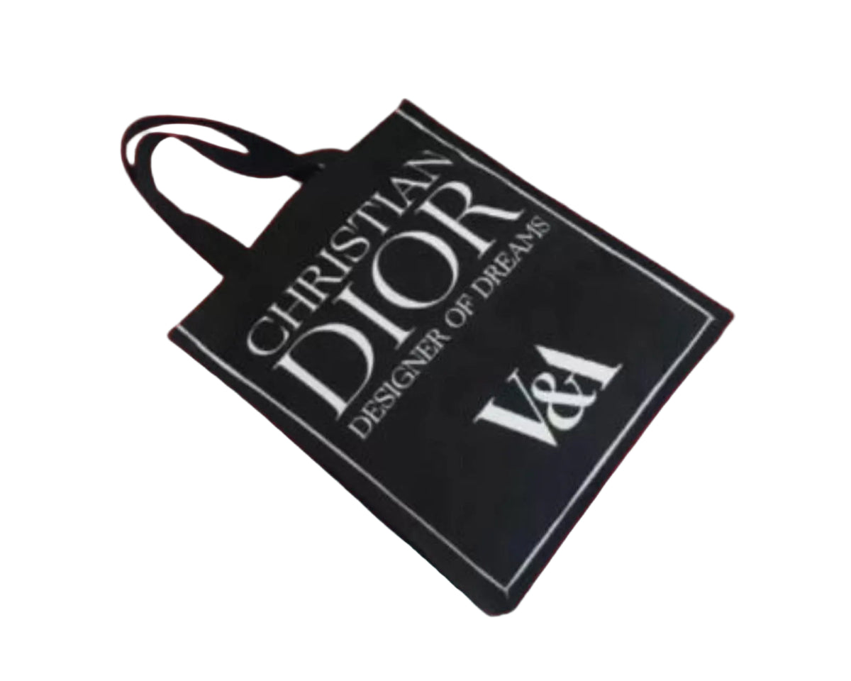 Christian Dior V&A Novelty Tote Bag Black London