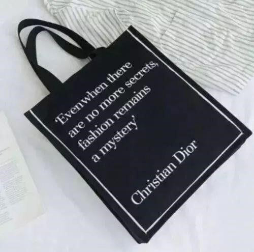 Christian Dior V&A Novelty Tote Bag Black London