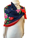 Classic Dior Black Panther Silk Scarf