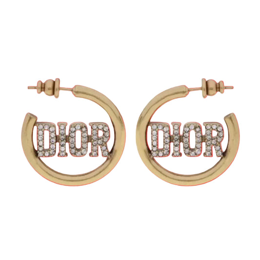 Classic Dior gold hoop Earrings
