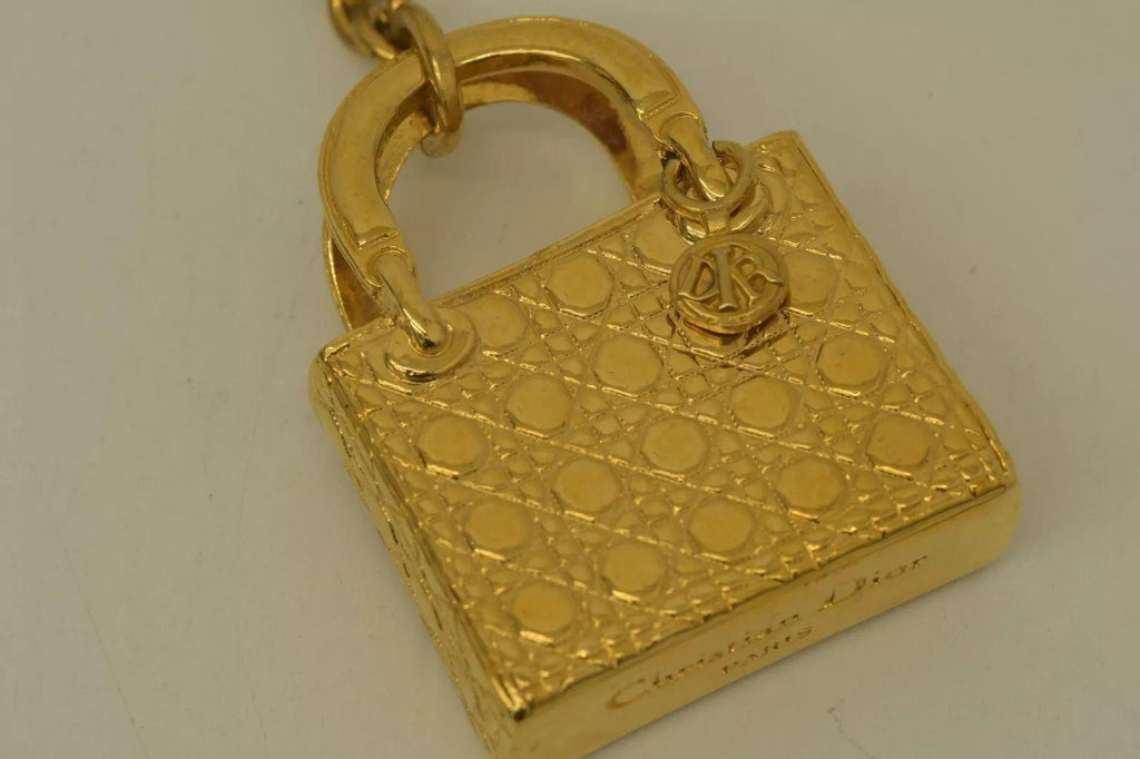 Christian Dior Purse Handbag Gold Plated Charm