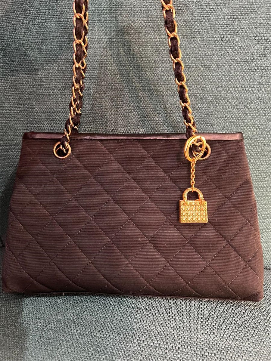 Christian Dior Purse Handbag Gold Plated Charm
