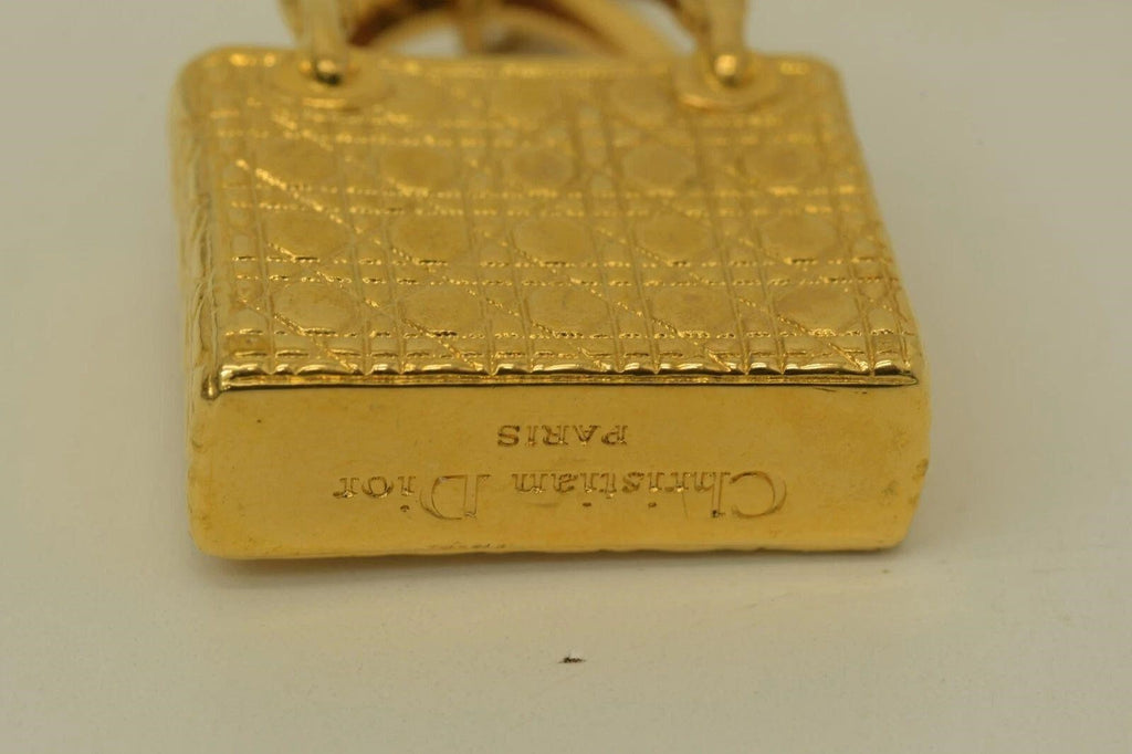 Christian Dior Purse Handbag Gold Plated Charm