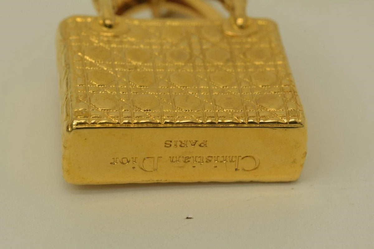 Christian Dior Purse Handbag Gold Plated Charm
