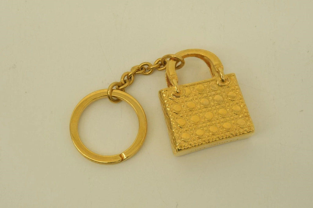 Christian Dior Purse Handbag Gold Plated Charm