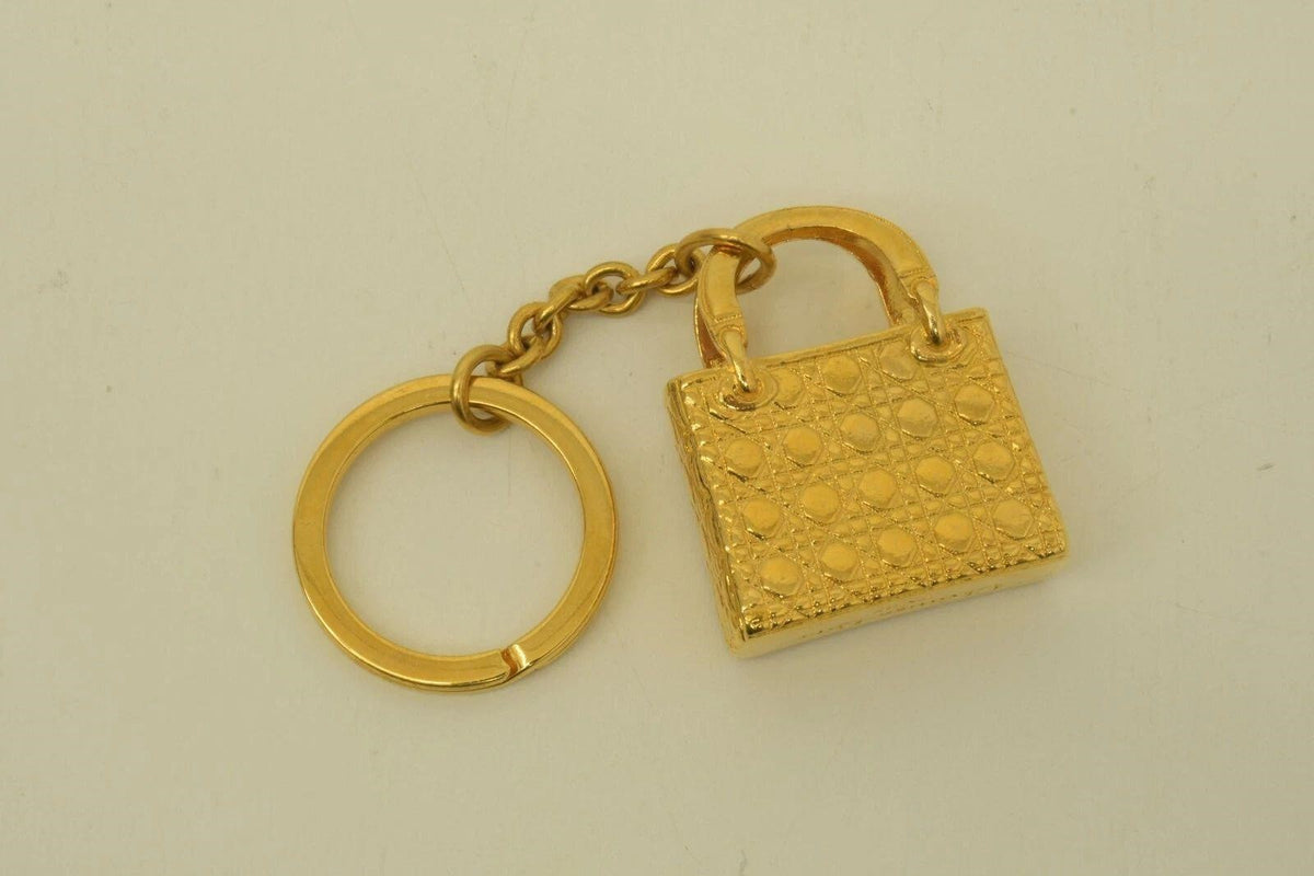 Christian Dior Purse Handbag Gold Plated Charm