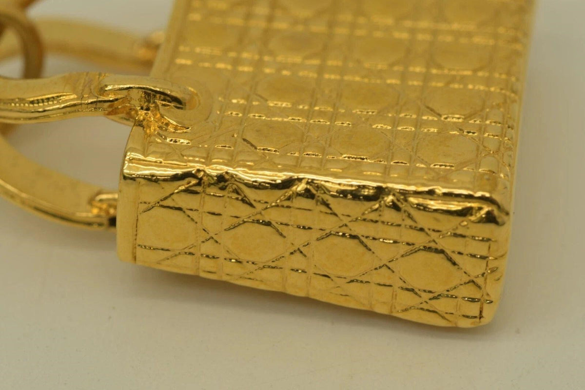 Christian Dior Purse Handbag Gold Plated Charm