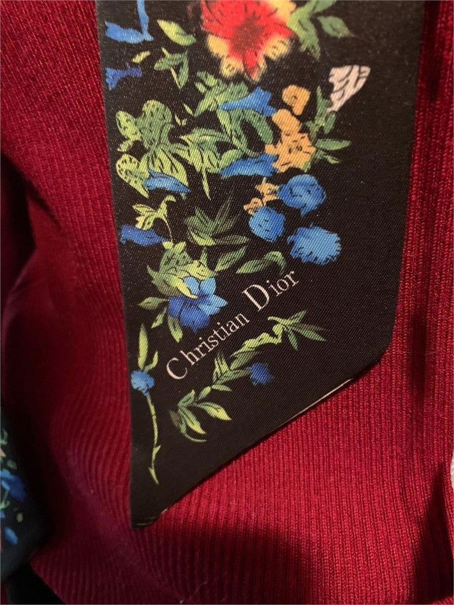 Christian Dior Silk Reversible Twilley Scarf