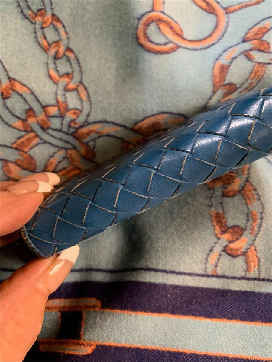 Bottega Venetta blue hombre, small zippy wallet