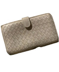Bottega Veneta Beige Intrecciato Woven Wallet