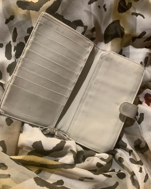 Bottega Veneta Beige Intrecciato Woven Wallet