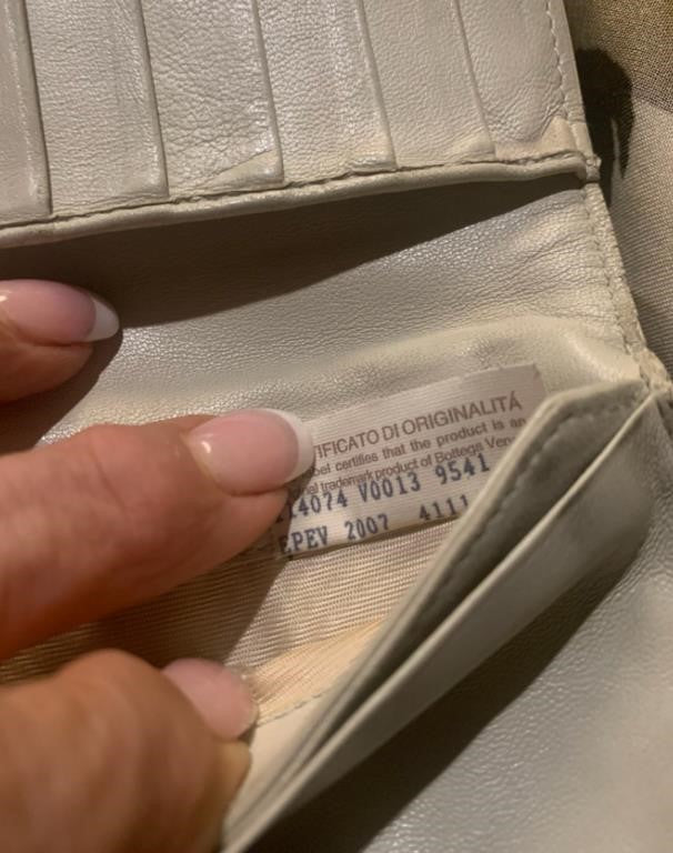 Bottega Veneta Beige Intrecciato Woven Wallet