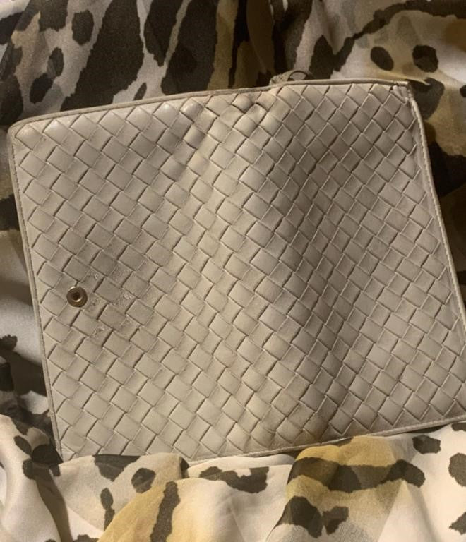 Bottega Veneta Beige Intrecciato Woven Wallet