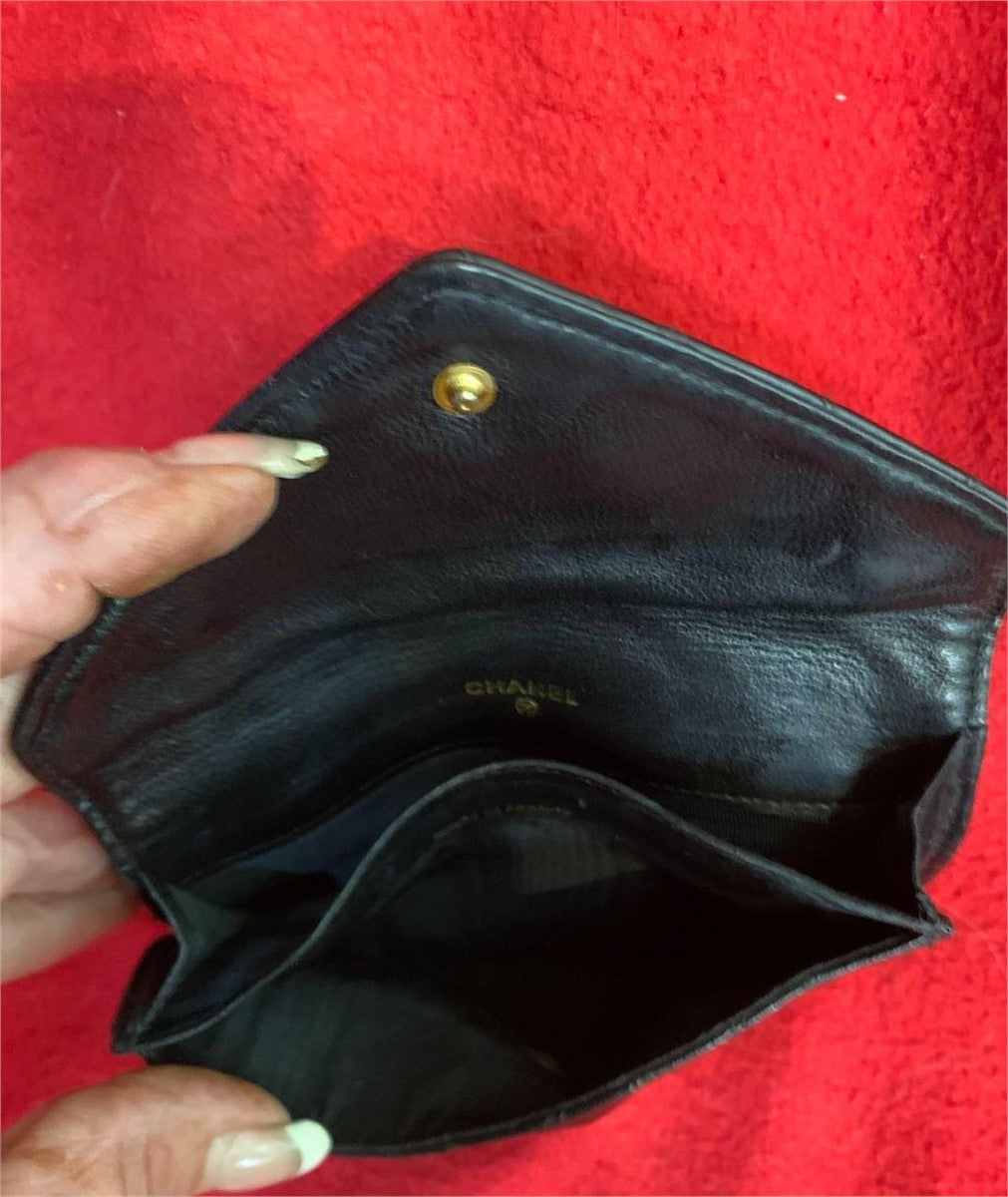 Vintage Chanel Quilted Leather envelope wallet