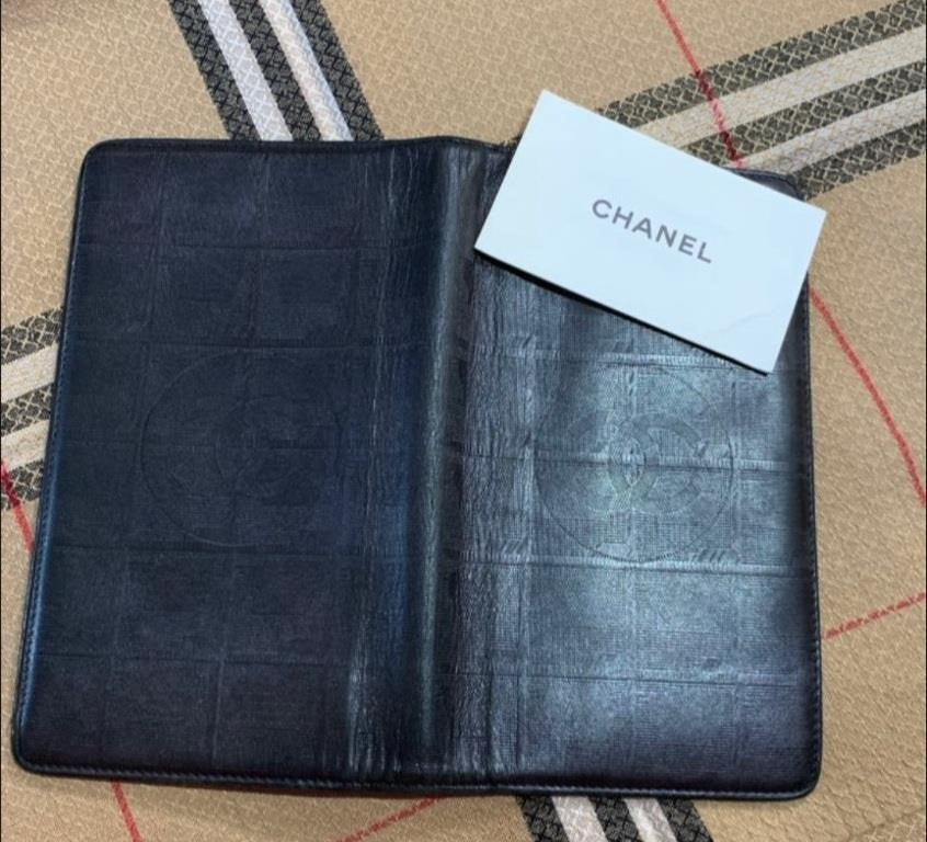 CHANEL Classic Unisex CC Window Pane Long Wallet