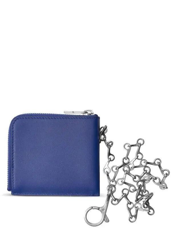Burberry Mens Leather Wallet - B Chain Blue