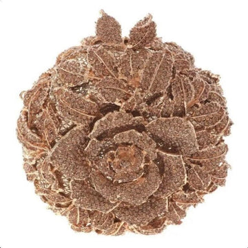 Gold Tone Rosette Rhinestone Crystal Clutch Bag