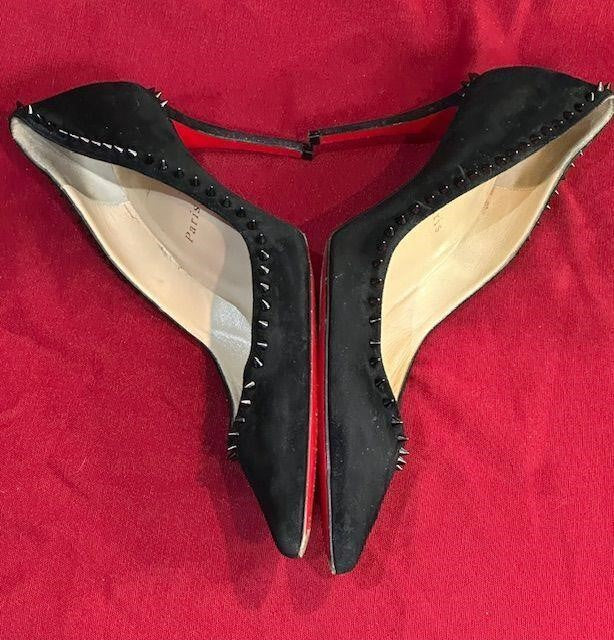 Christian Louboutin Angelina 100 Black Spikes Heel