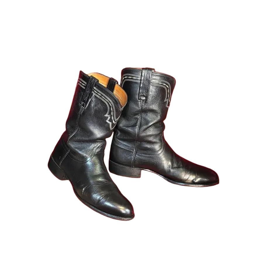 New Lucchese Classic Black Leather Boots 9.5 Men