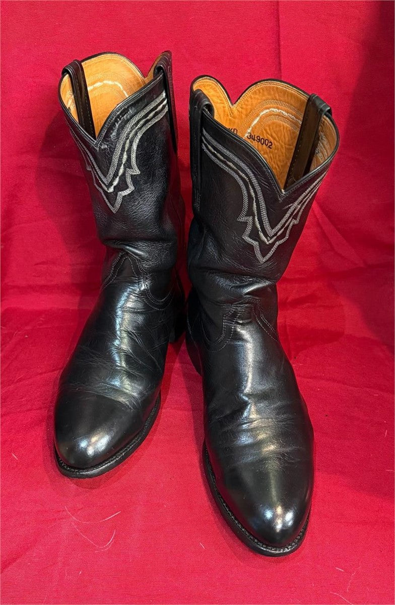 New Lucchese Classic Black Leather Boots 9.5 Men