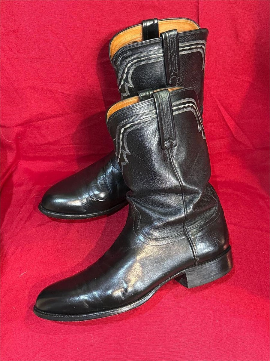 New Lucchese Classic Black Leather Boots 9.5 Men