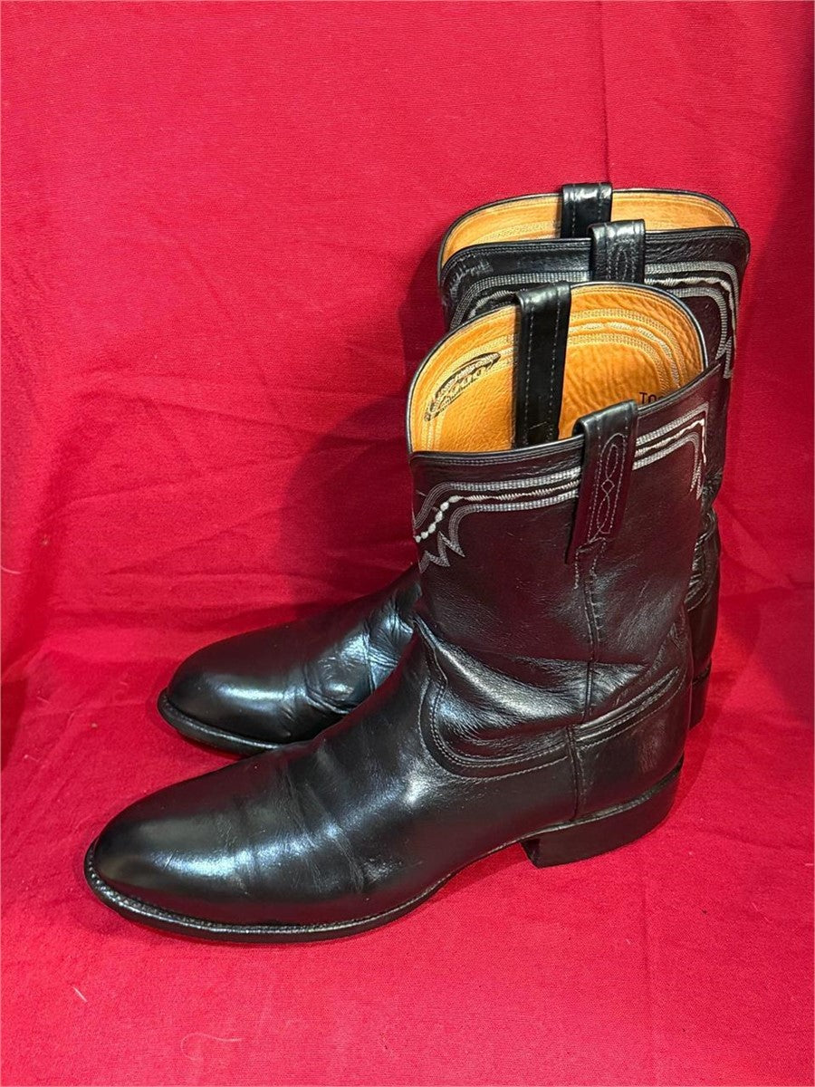 New Lucchese Classic Black Leather Boots 9.5 Men