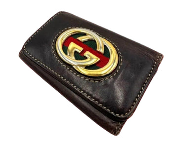 GUCCI 6-Rings Interlocking Sherry Case
