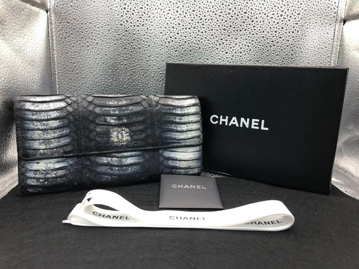 Chanel Real Snake Skin Long Wallet