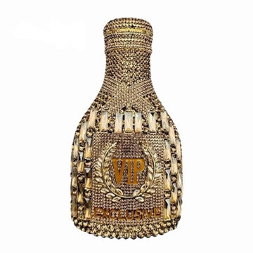 Champagne Bottle Evening Crystal Clutch