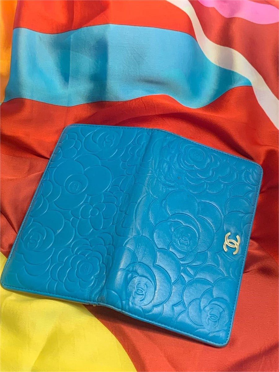 Chanel Aqua Camilla Lambskin Wallet