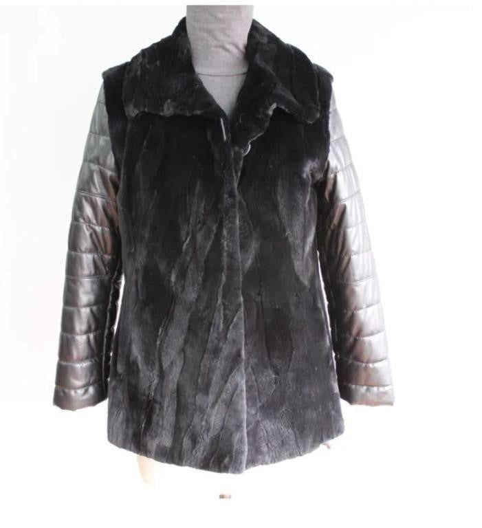 NWT Black Sheared Beaver Jacket