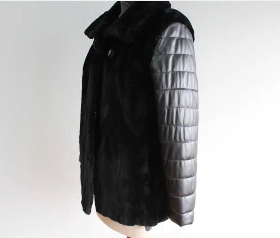 NWT Black Sheared Beaver Jacket