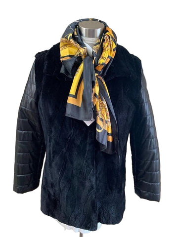 NWT Black Sheared Beaver Jacket