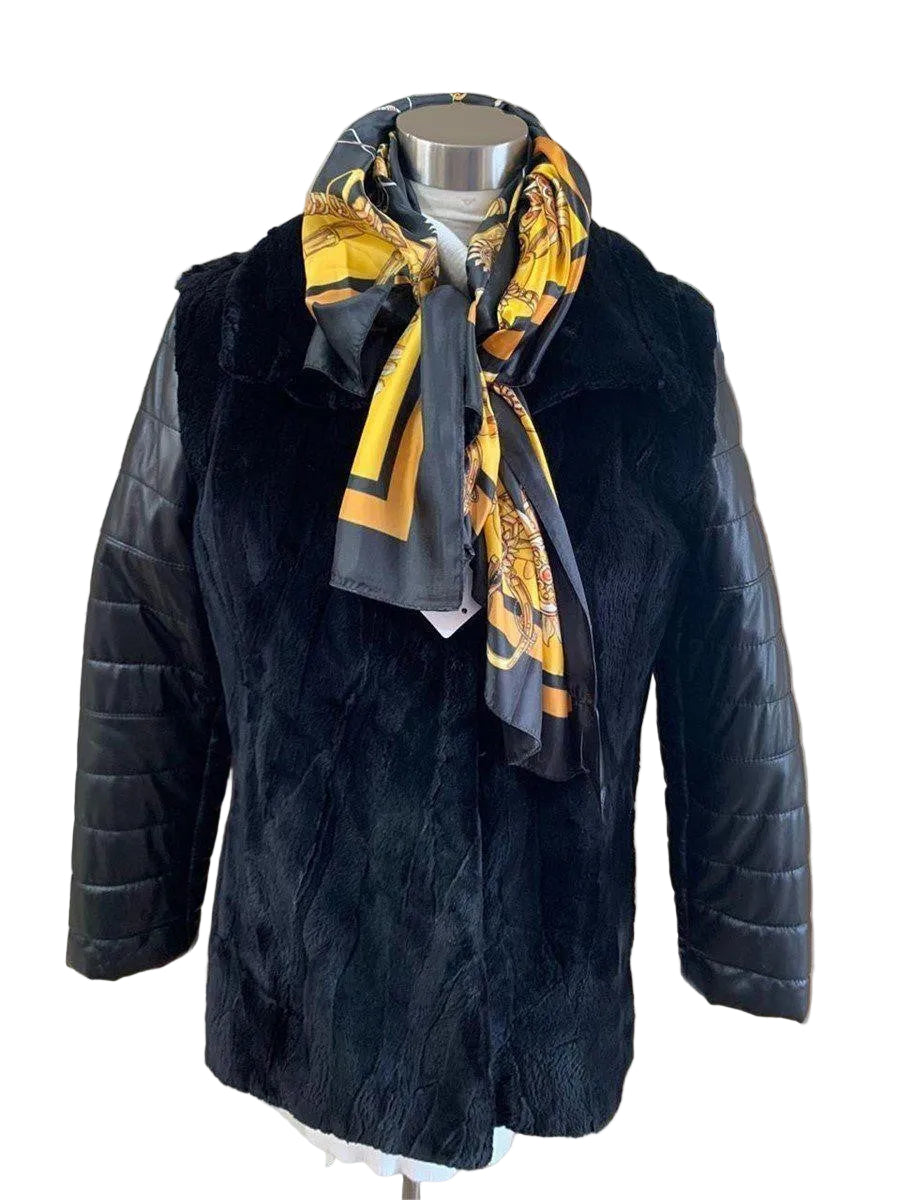 NWT Black Sheared Beaver Jacket