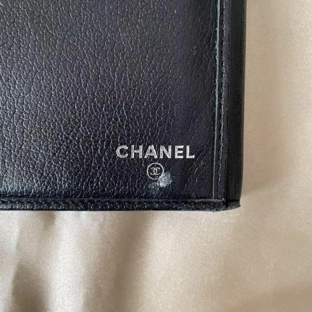 Chanel Butterfly Camellia Long Wallet lambskin