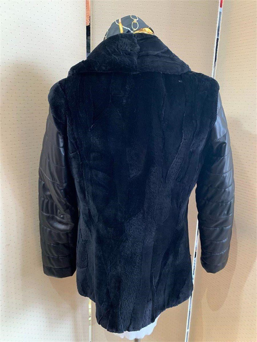 NWT Black Sheared Beaver Jacket