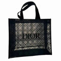 Christian Dior Mesh Tote Bag Novelty Black